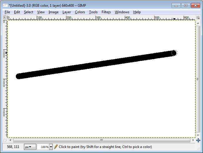 GIMP - Workspace Draw Straight Line