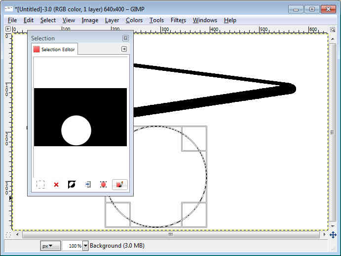 GimpWorkspaceFillCirclePaintBrush Gimp Beginner - Straight Line, Circle