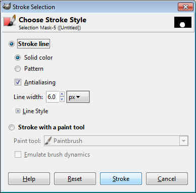 GIMP - Workspace Paint Brush Stroke Style
