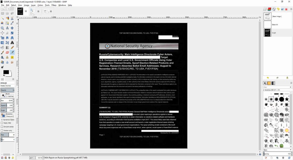 GIMP Document Invert